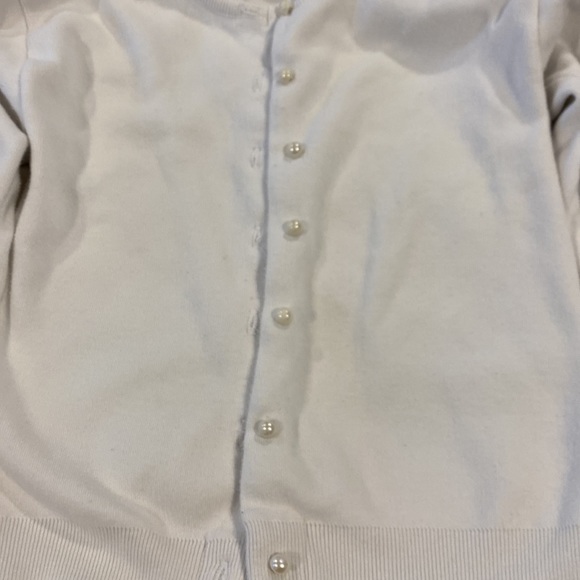 White Sweater with Pearl buttons - Picture 2 of 4